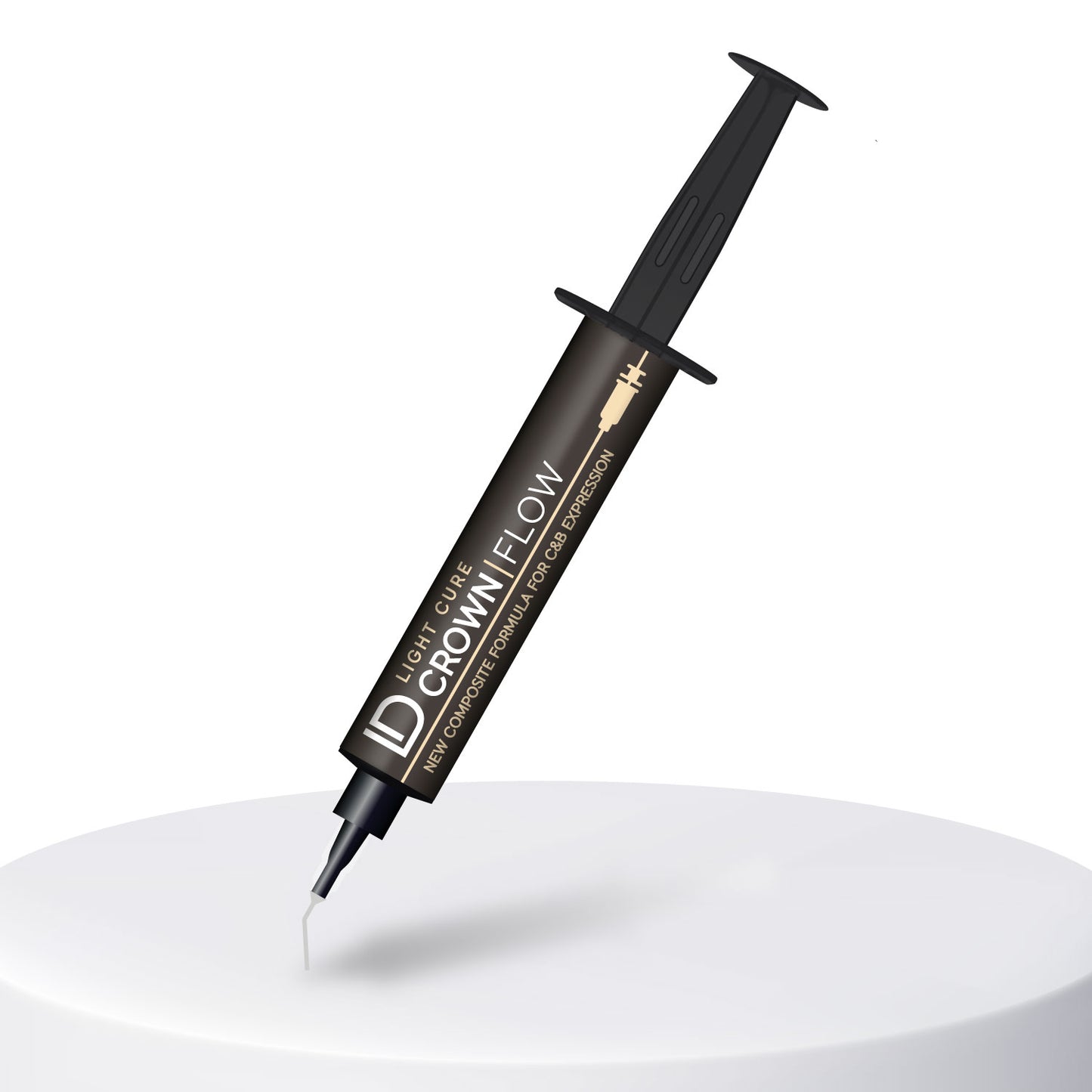 ID CROWN FLOW es un composite directo e indirecto fotopolimerizable, fluido o inyectable, para la producción precisa y sencilla de restauraciones estéticas provisionales sin monómeros.